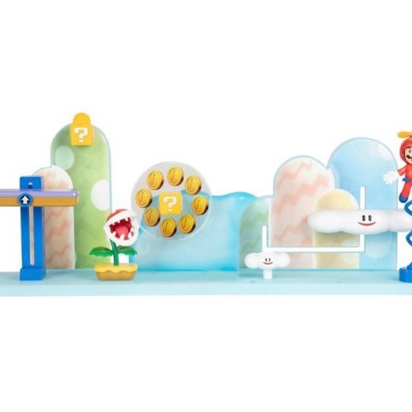 New Super Mario Deluxe Cloud Playset 6 interactive pieces - Picture 7 of 8